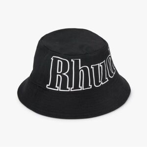 Rhude Black Logo Bucket Hat